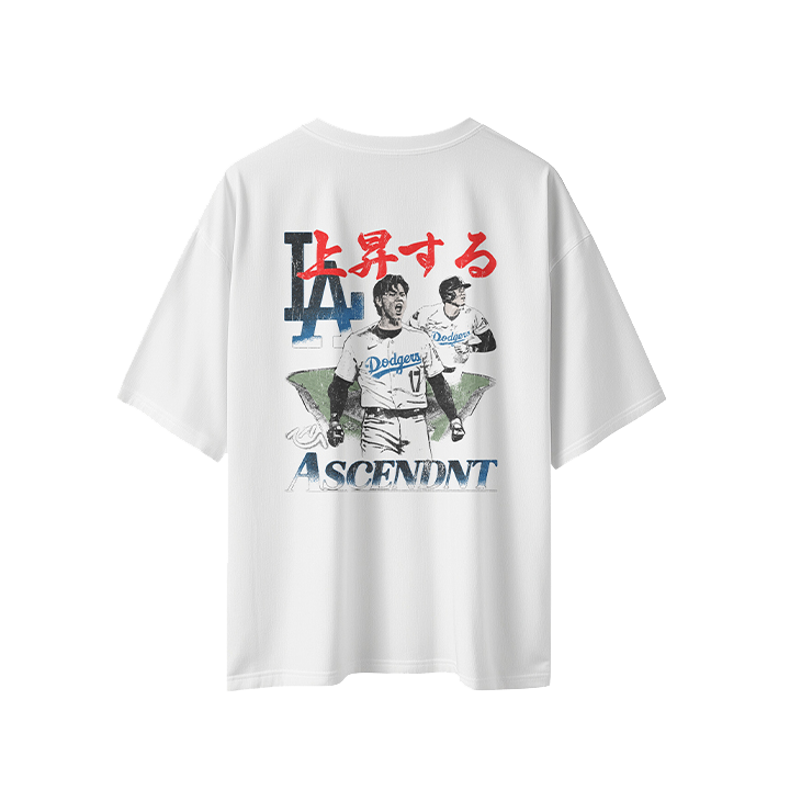 White Ascendnt Shohei Oversized Tee