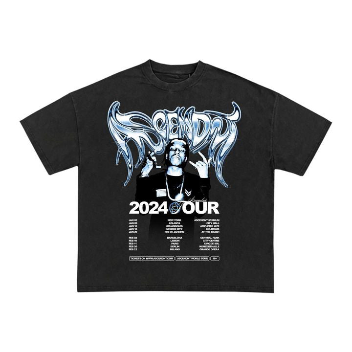 Ascendnt Asap Rocky Tour Date Oversized Tee