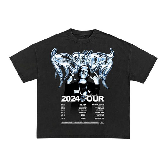 Ascendnt Asap Rocky Tour Date Oversized Tee